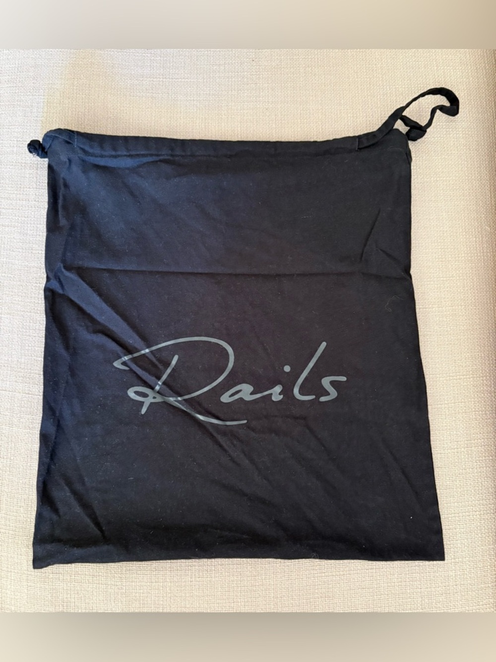 Rails Large Black Dust Bag - 18.5” x 16.5”
